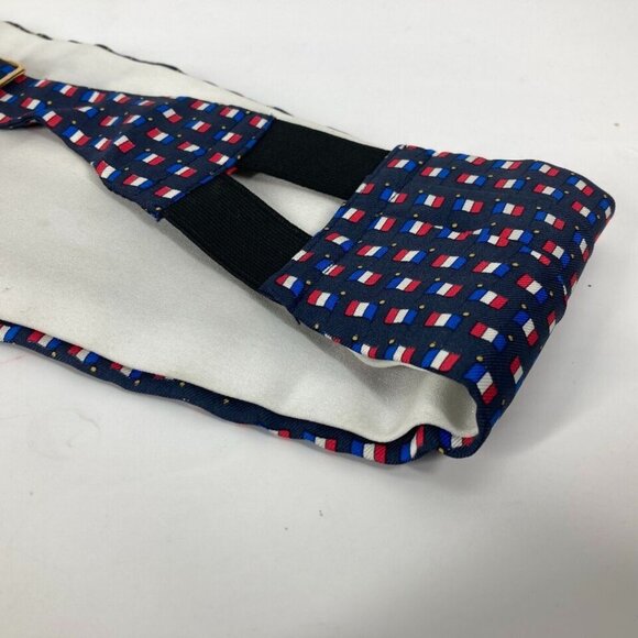 HERMES Accessories Cummer band belt silk blue - Picture 5 of 16